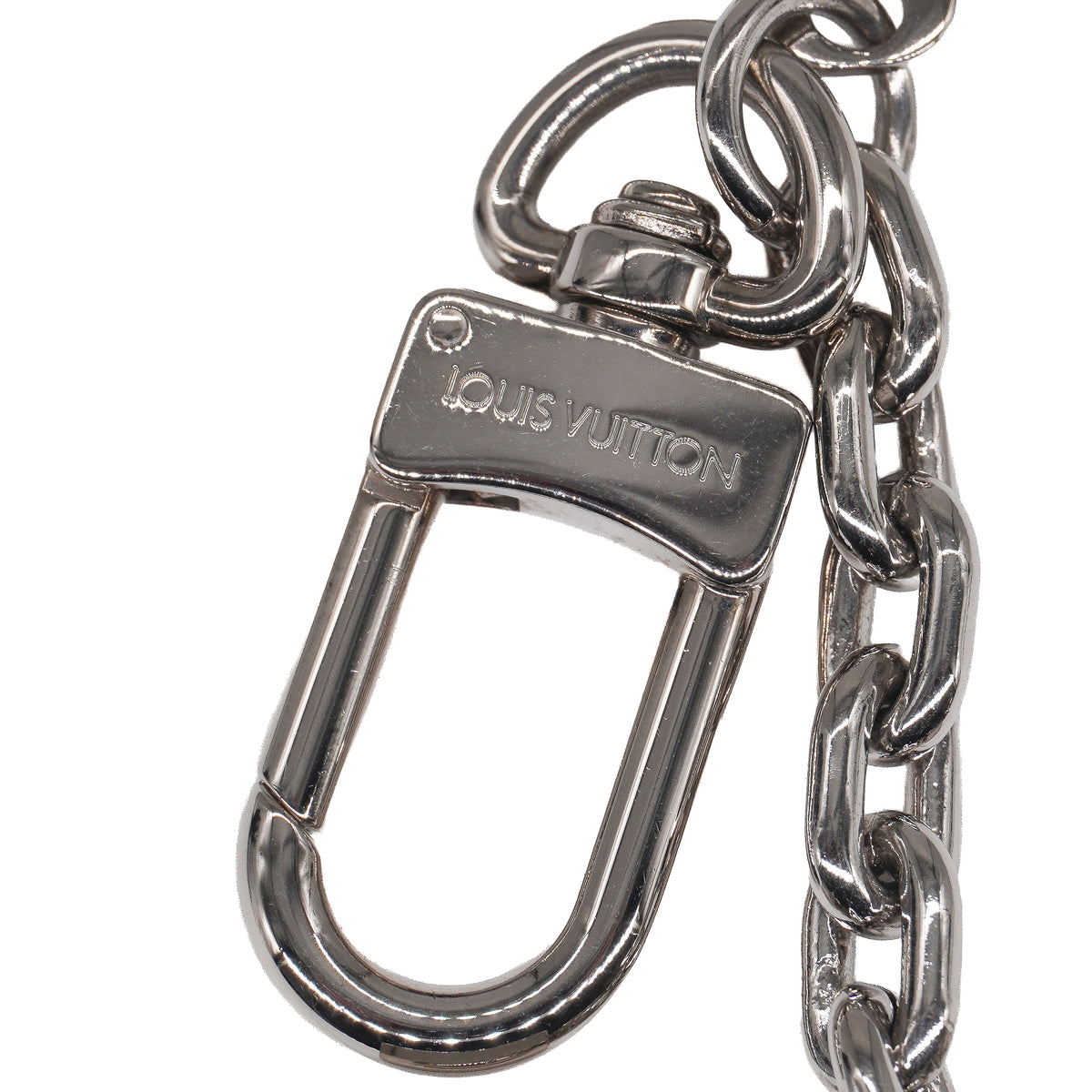 Louis Vuitton LV Initials Key Holder and Bag Charm Metal Palladium Finish