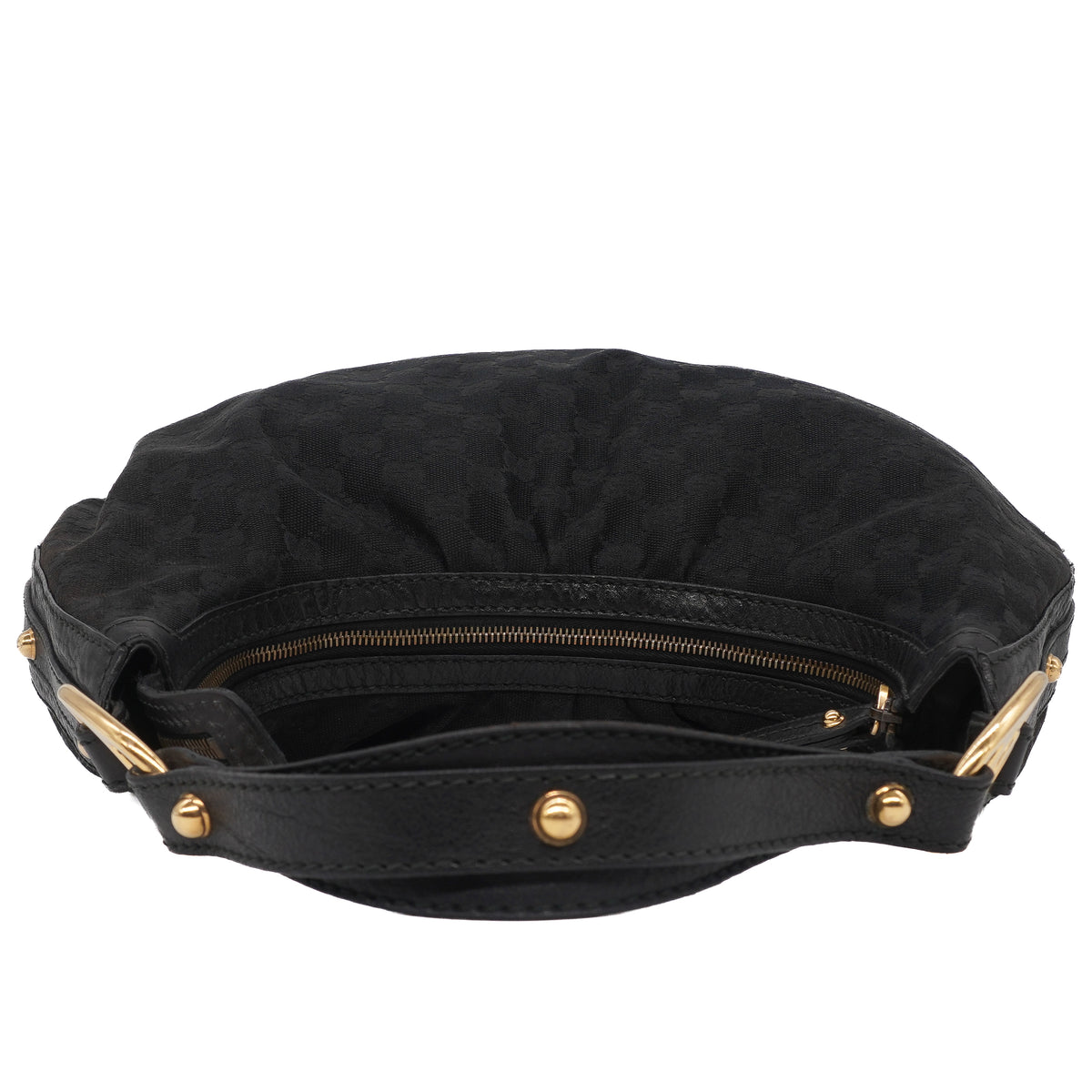Gucci Interlocking GG Hobo Bag Canvas Black