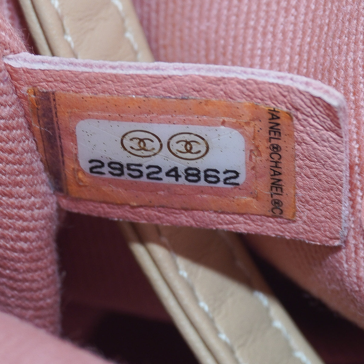 Chanel Deauville Drawstring Bucket Bag Canvas Pink