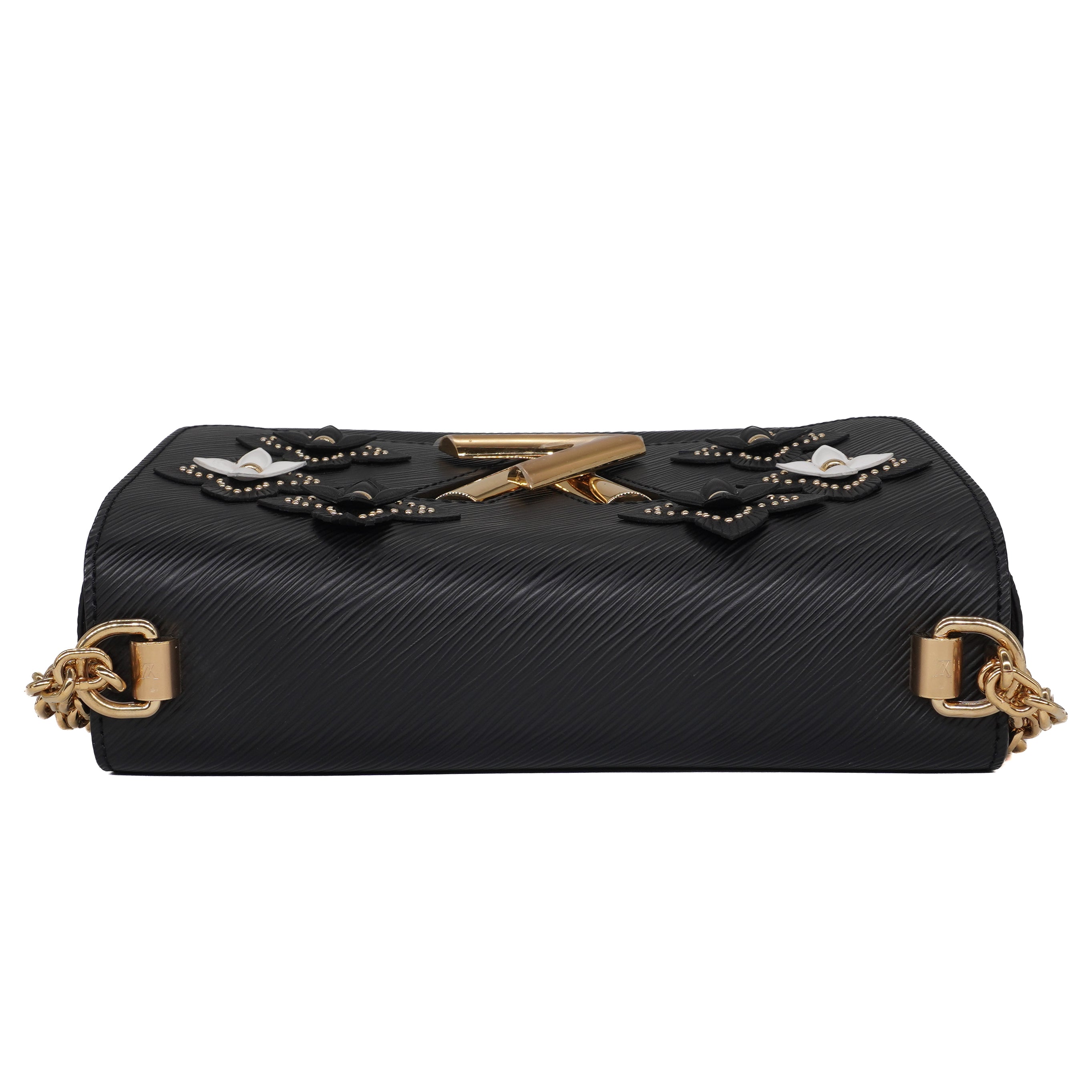 Louis Vuitton Black Epi Flowers Twist MM