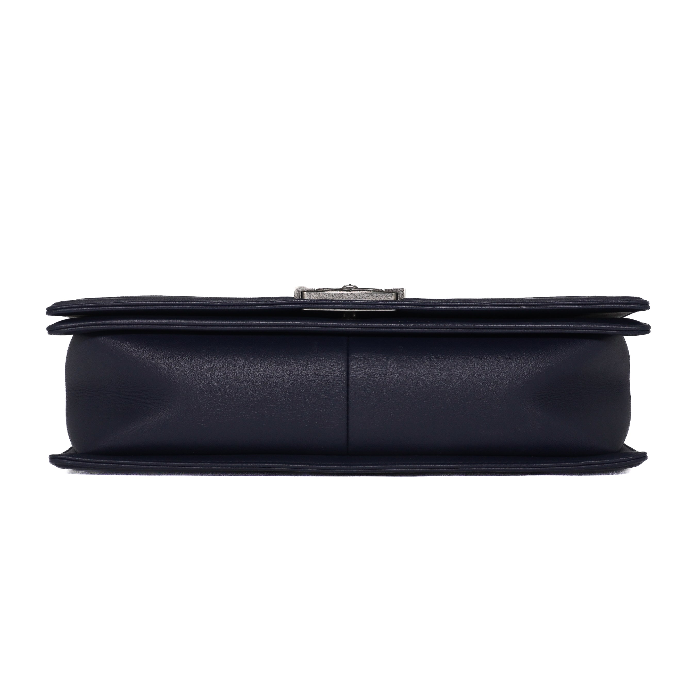 Chanel Navy Lambskin Large Boy Bag