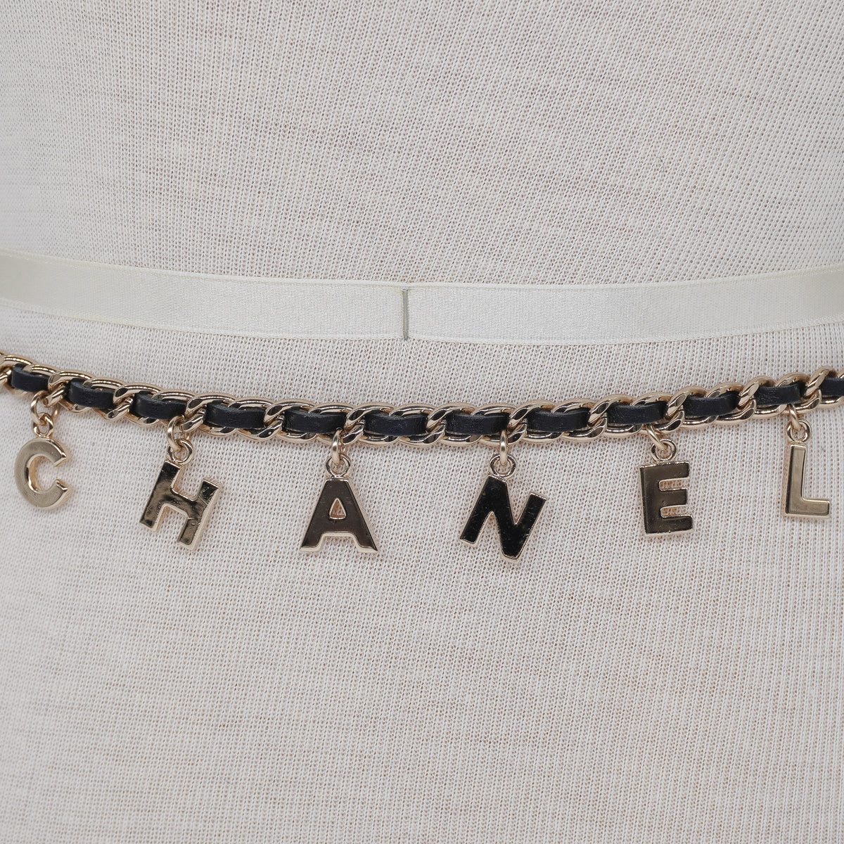 Chanel Braided Logo Belt