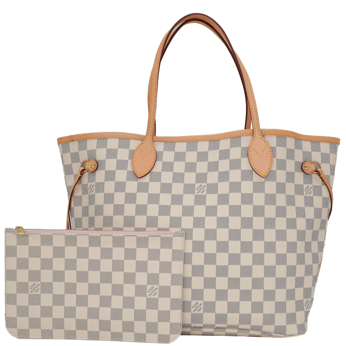 Louis Vuitton Neverfull MM Damier Azur Rose Ballerina