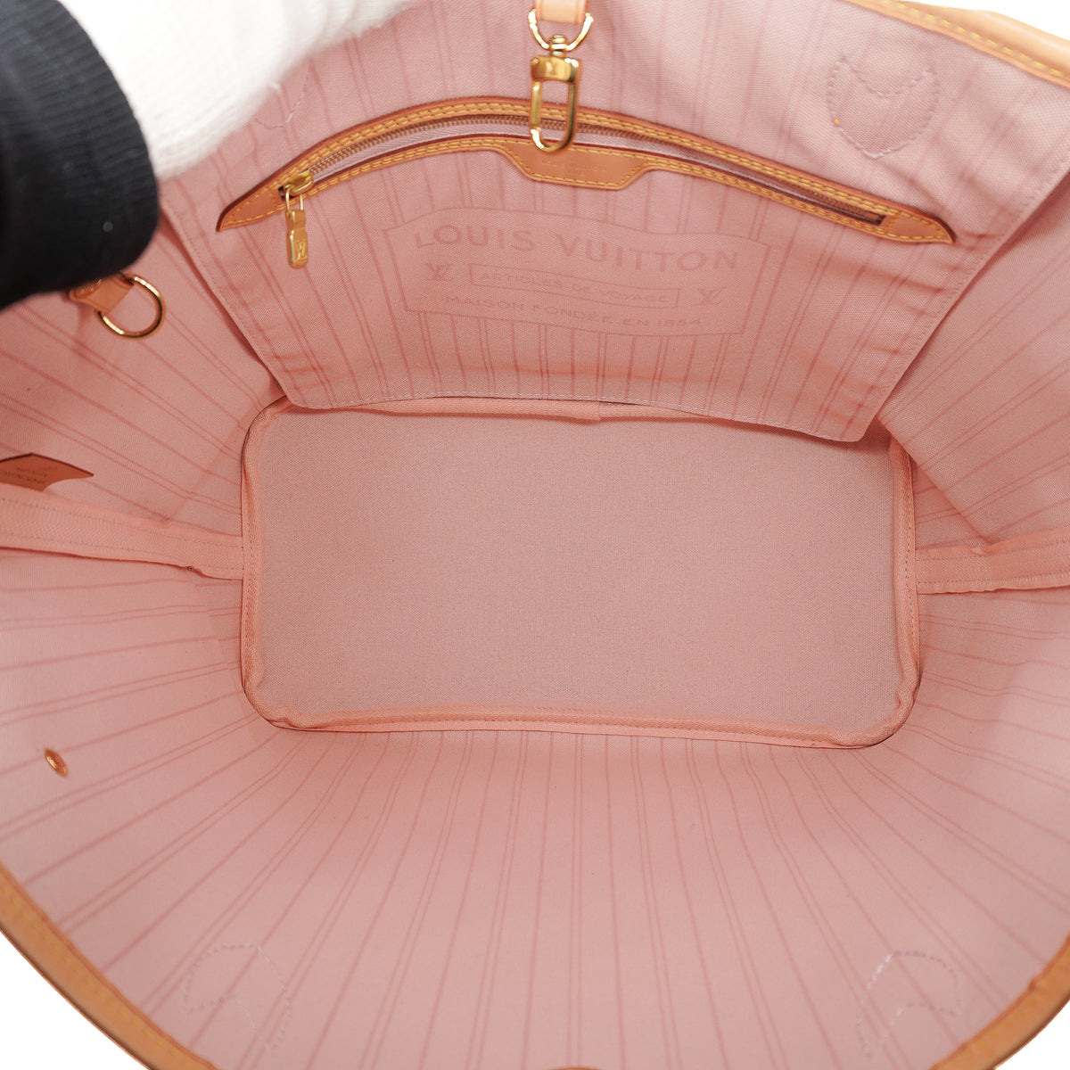 Louis Vuitton Neverfull MM Damier Azur Rose Ballerina