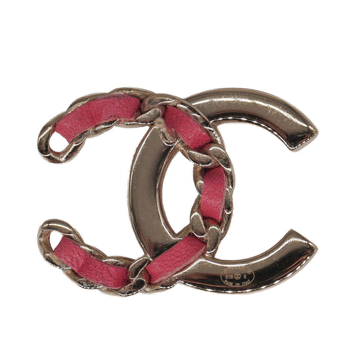 Chanel Baguette Crystal CC Chain Earrings Lambskin Pink