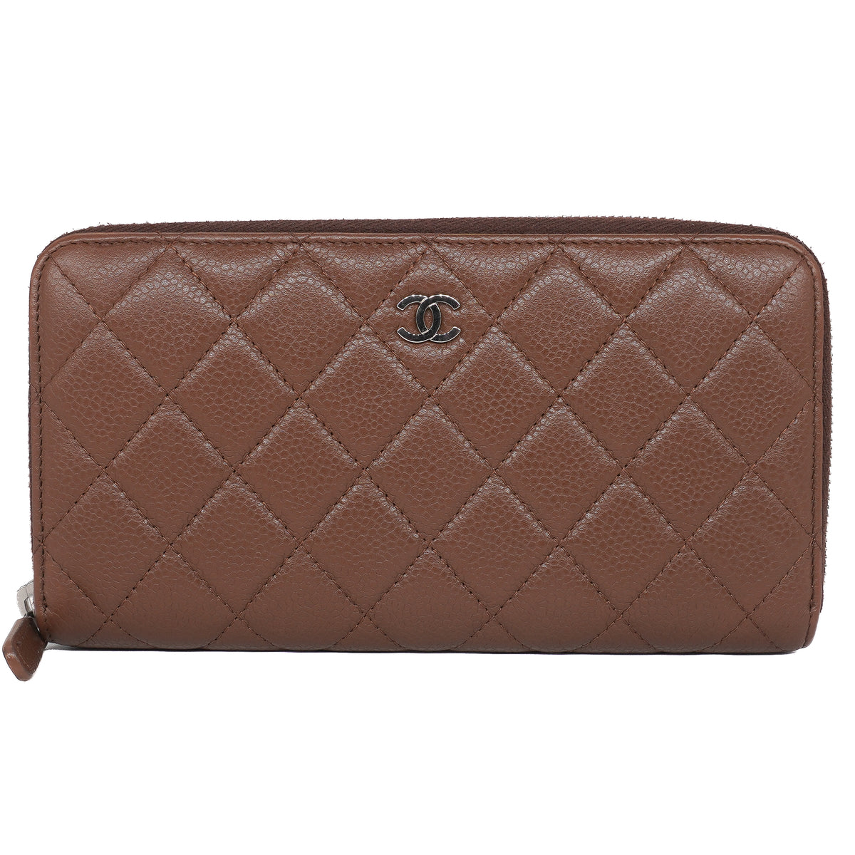 Chanel Caviar Zip Around (Mocha Brown)