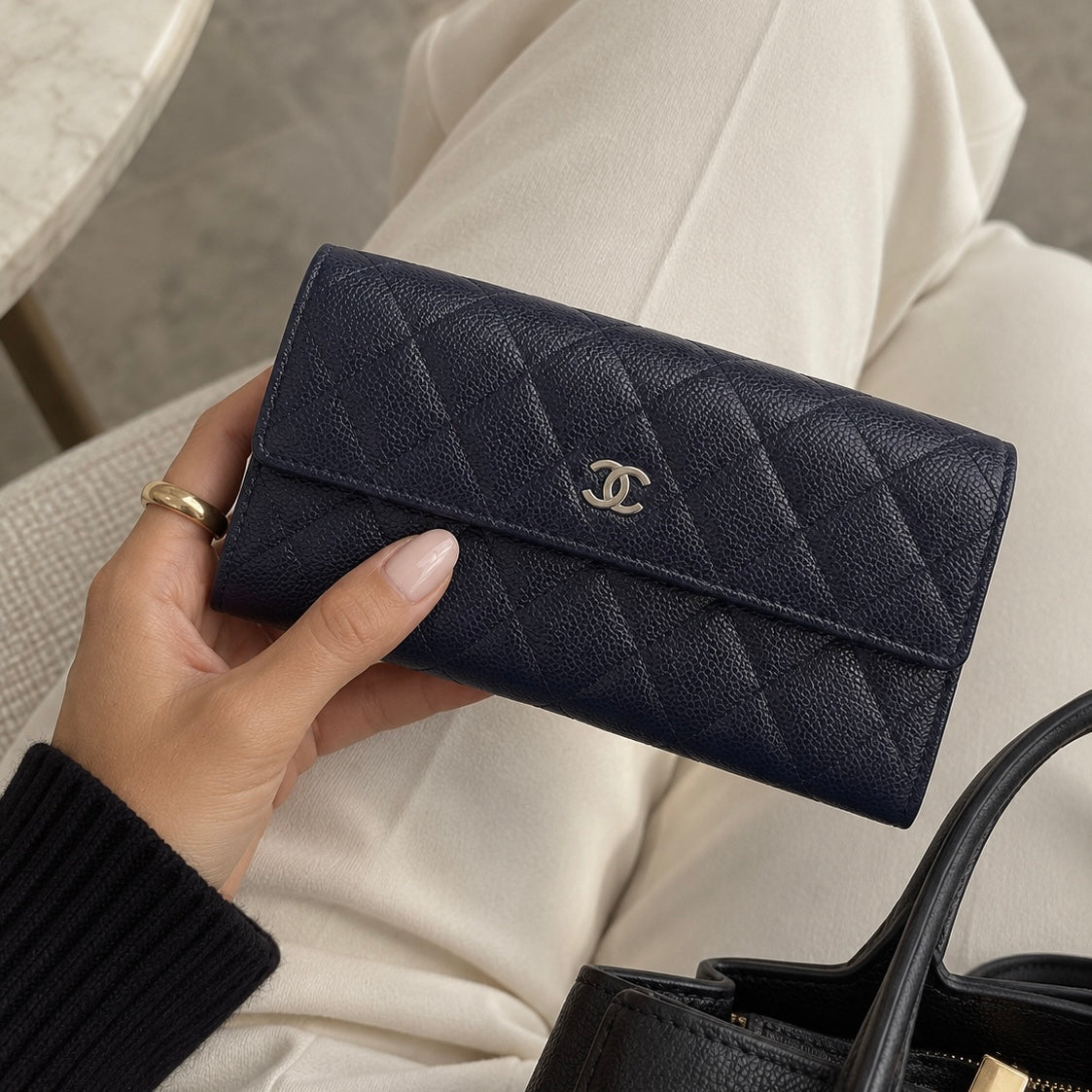 Chanel Gusset Flap Wallet