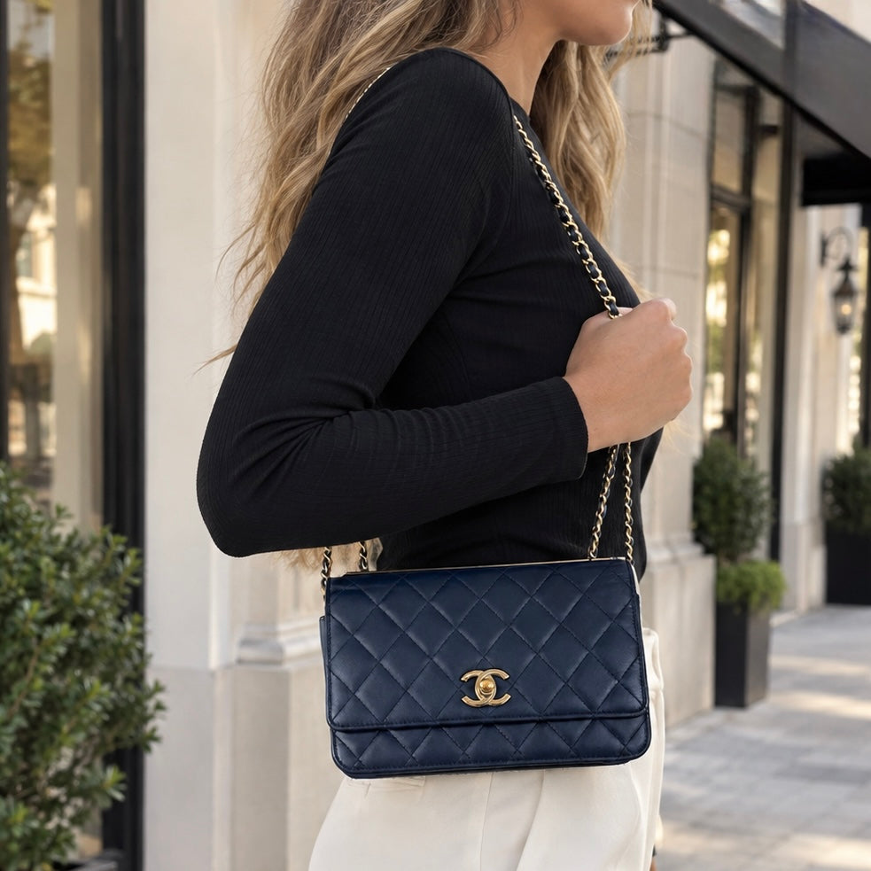 Chanel Quilted Wallet On Chain