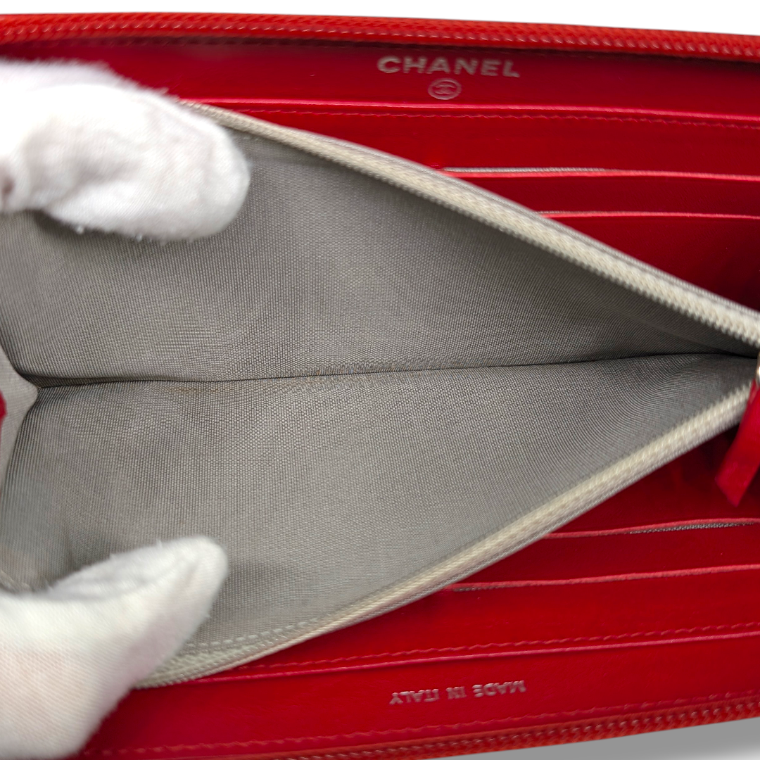 Chanel Caviar Large Timeless CC Zip Around Wallet