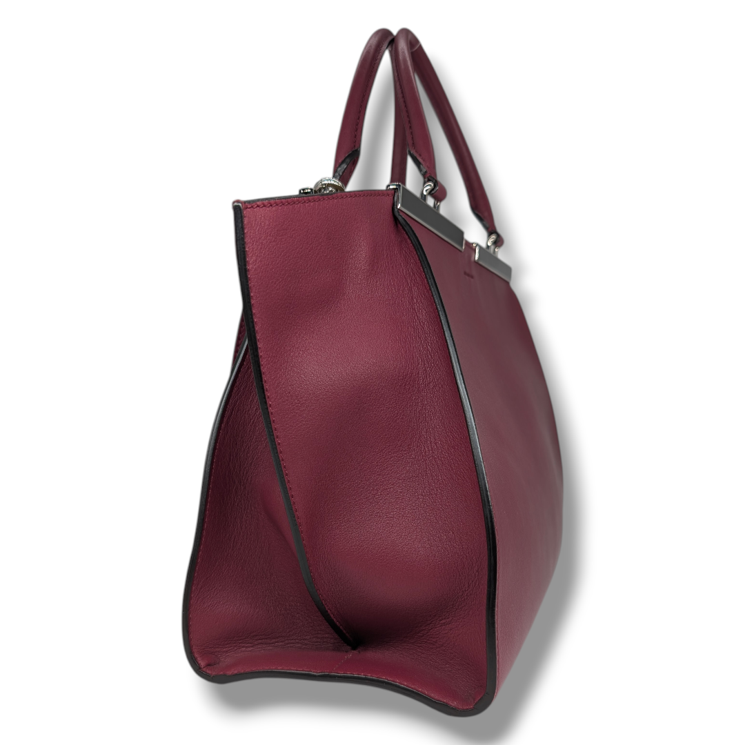 Fendi Vitello Dolce Marmol Shiny Nappa Petit 3Jourss Tote