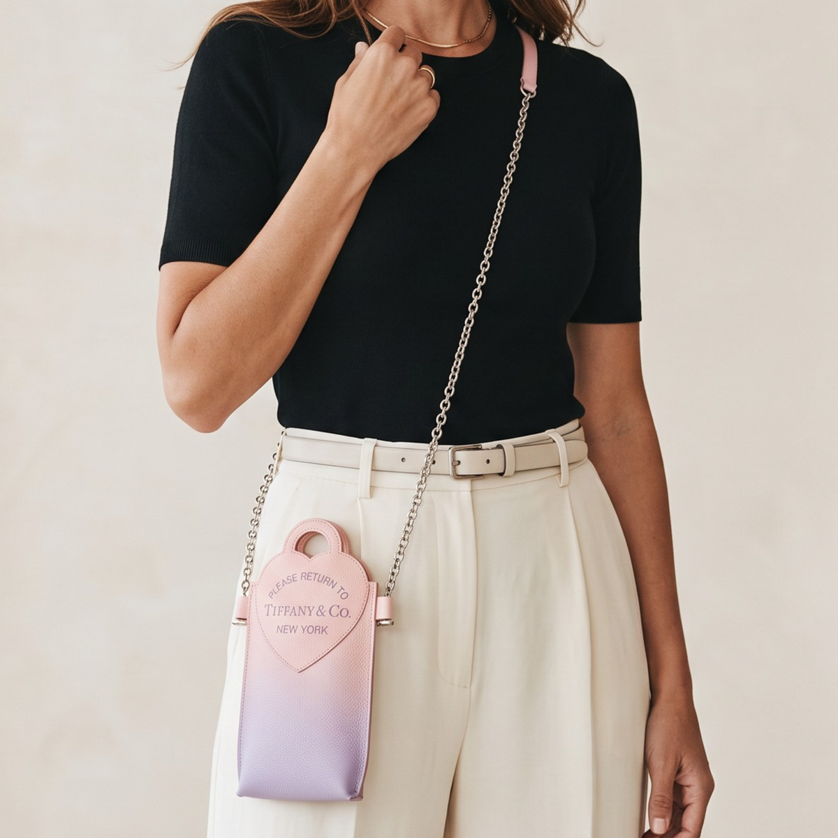 Tiffany & Co. Micro 99 Tag Crossbody Gradient Pink and Purple