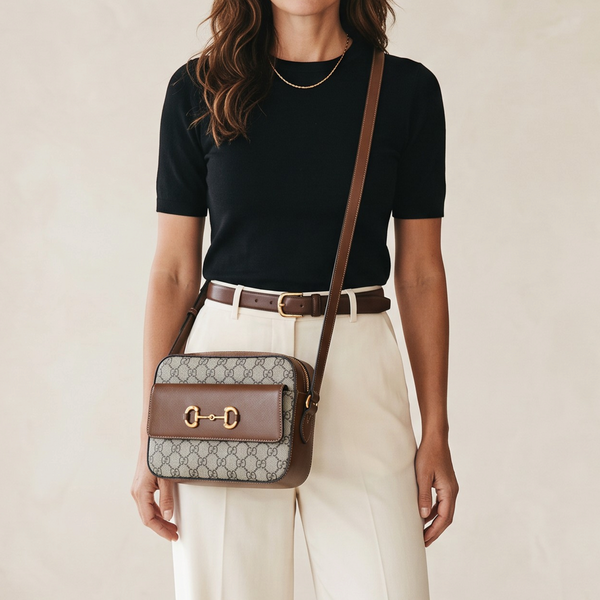 Gucci Horsebit 1955 Small Shoulder Bag GG Supreme Monogram