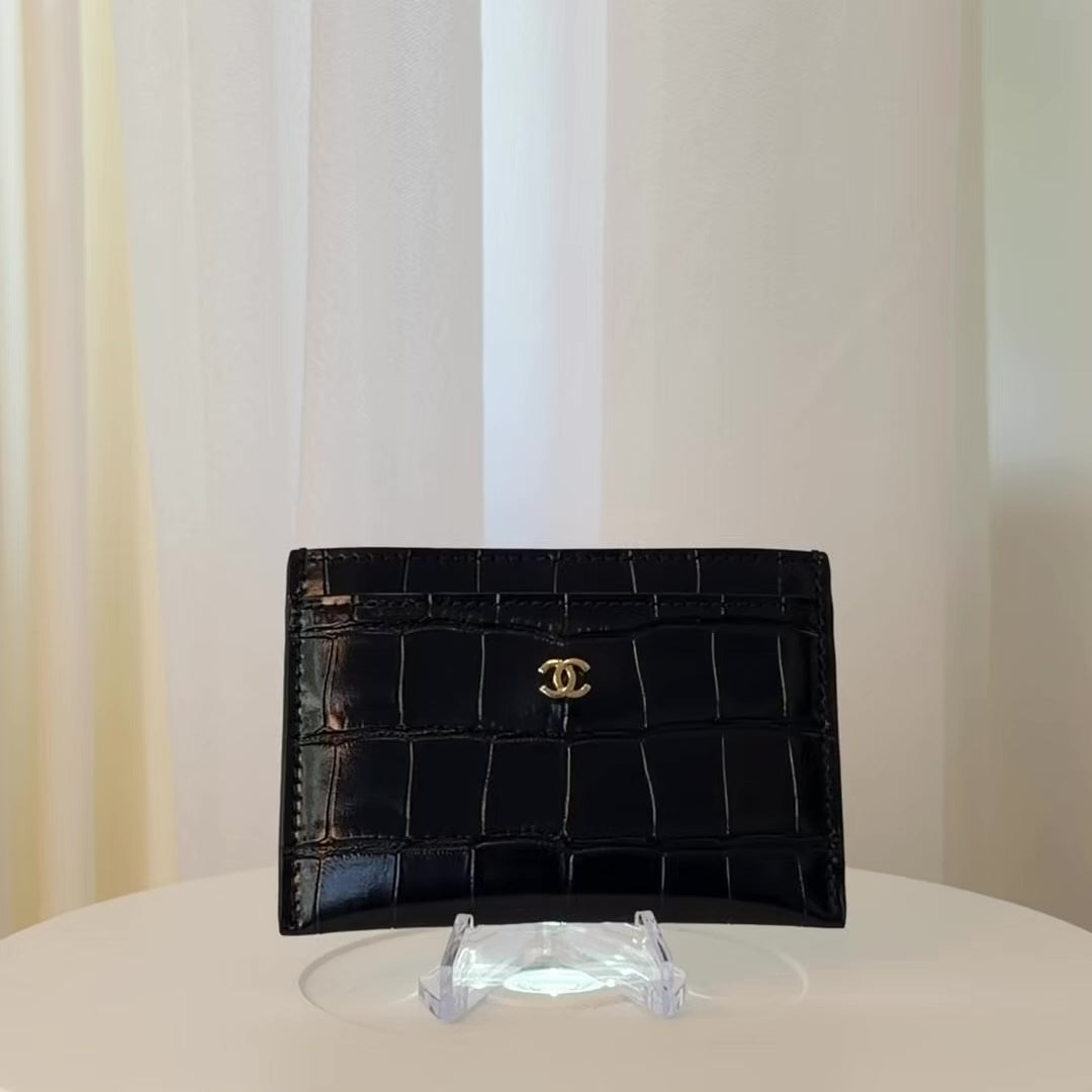 Chanel Croc Card Holder