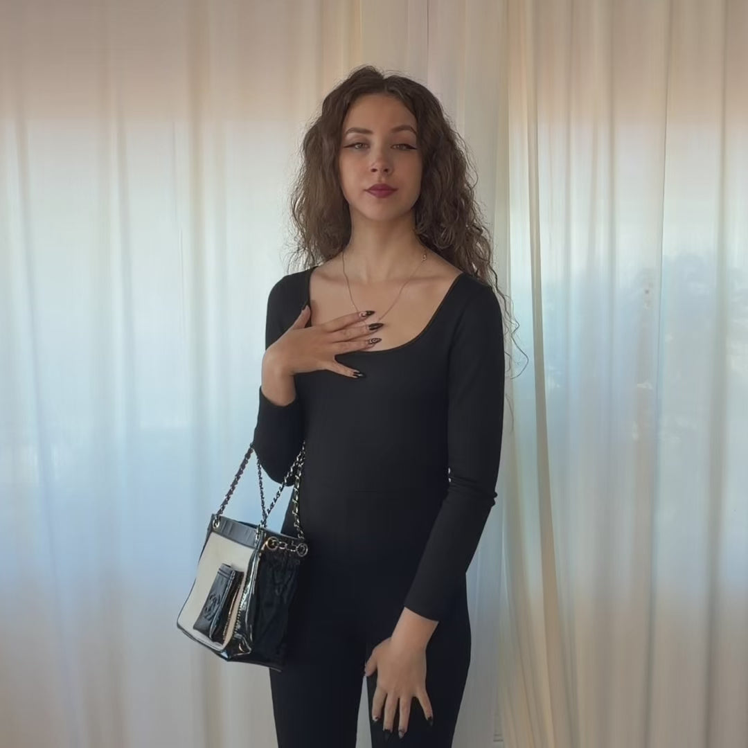 Chanel Small Pocket Tote Patent Pony Hair