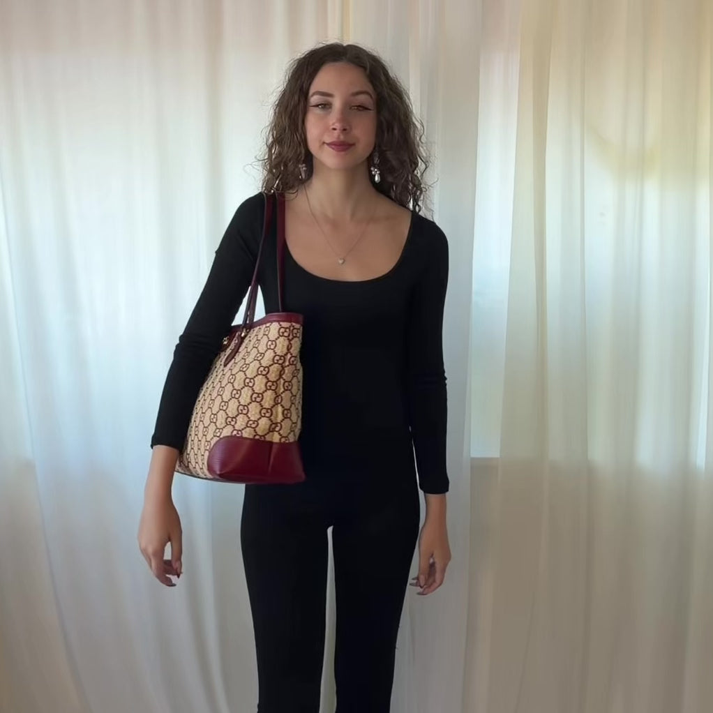 Gucci Straw Ophidia Tote