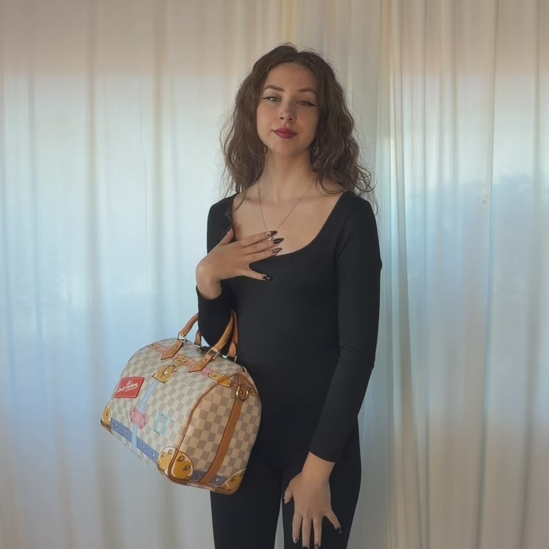 Louis Vuitton Speedy 30 Damier Azur Summer Trunks