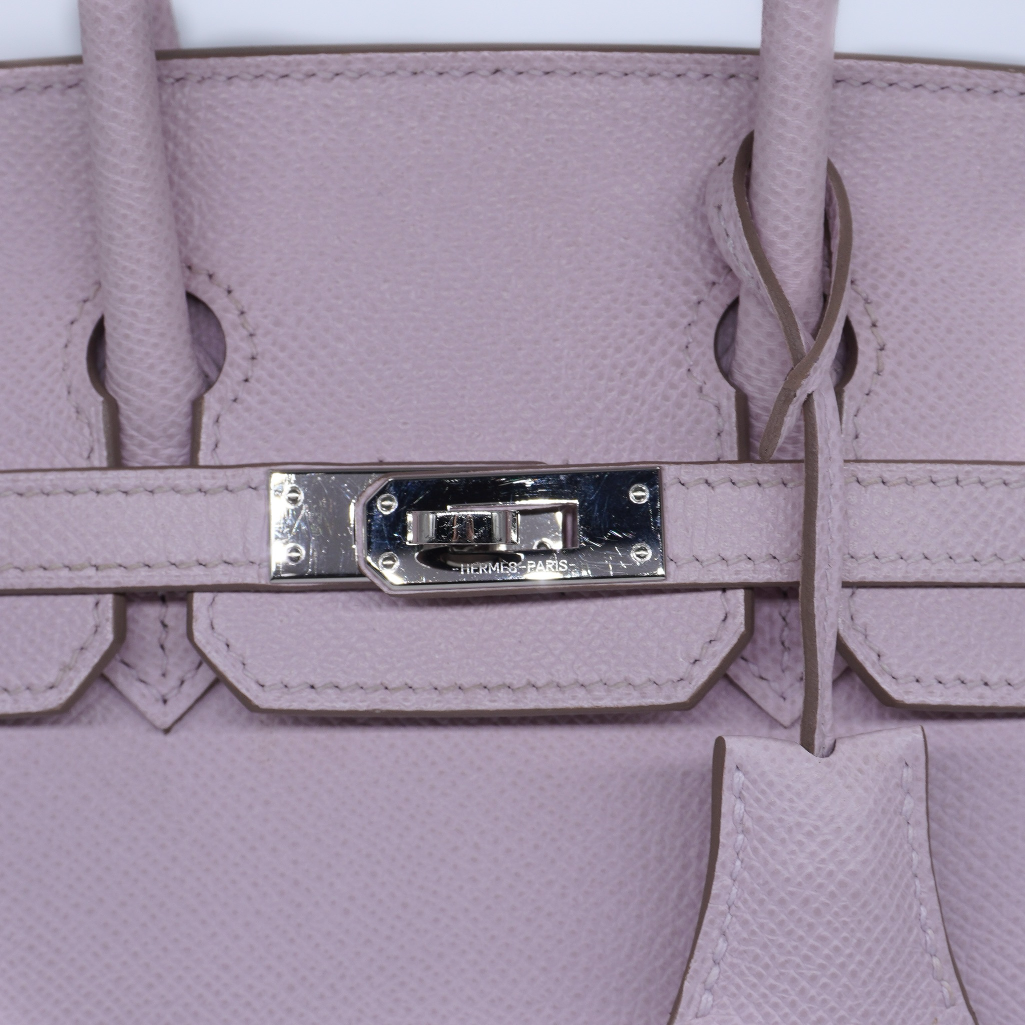 Hermes Birkin 25 Sellier Mauve Pale Epsom Palladium Hardware