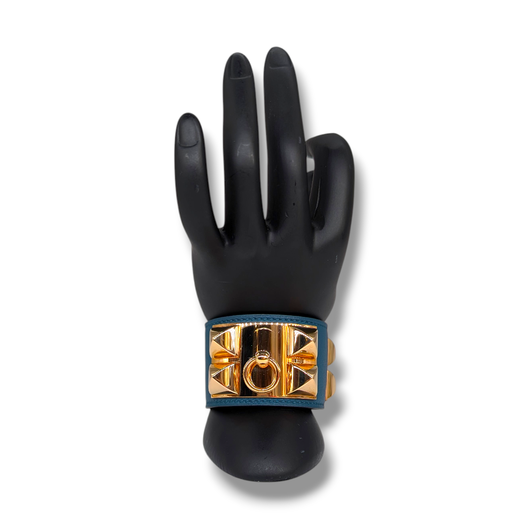 Hermes Collier De Chien Cult Bracelet (Blue)